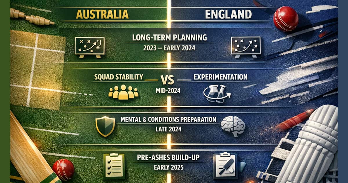 Australia vs England Ashes preparation comparison