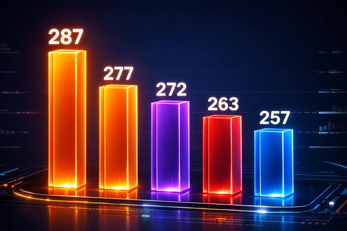 Graph showing IPL Highest Score Team records comparison SRH vs RCB