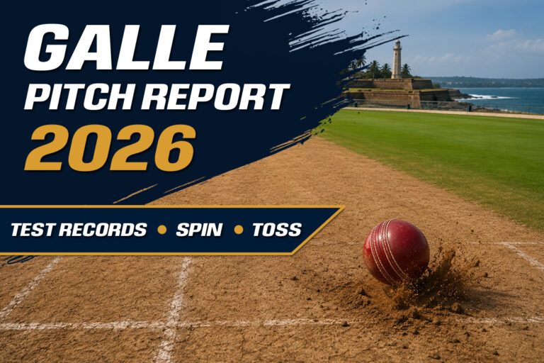 Galle International Stadium Pitch Report showing the Test cricket pitch in 2026